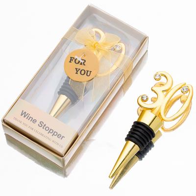 China Metal Bottle Wine Stopper Europe New-30th Wedding Anniversary Gift For 30th Years Anniversary Gifts for sale