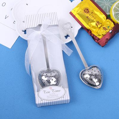 China Zinc Alloy Wedding and Gifts for Tea Time Heart Tea Infuser Favor Guests for Tea Themed Bridal Gifts for sale