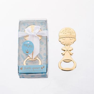 China Zinc Alloy Baby Baptism Gifts Small Baby Bottle Opener Favors For Baby Shower Party Decoration Favor for sale