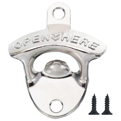 China Easy to Install Retro Wall Mounted Zinc Alloy Openers Vintage Beer Bottle Opener Creative 