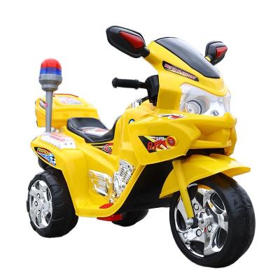 China Ride on Toy Children's Motorcycle Police Car Double Large Electric Tricycle 2-8 Years Old Male and Female Baby Can Ride Rechargeable Toy Car for sale