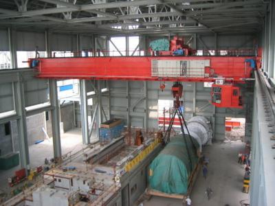 China 32 ton Heavy Duty Double Girder Overhead Crane With Electric Hoist for sale