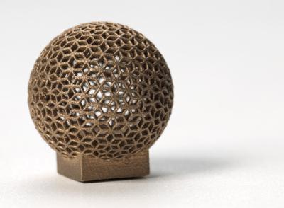 China Impresión del aluminio DMLS 3D para la forma de la esfera, electrochapado de oro en venta