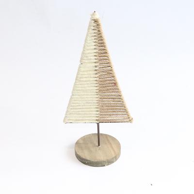 China Wholesale Hot Selling Best Cheap Wooden Rope Handmade Christmas Tree For Home Decoration Xmas Decoration for sale