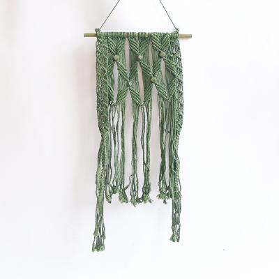 China Cotton Rope Macrame Wall Hanging Decor Macrame Wall Hanging Decor Traditional Handmade Woven Wall Shelf for sale