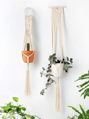 China Newest Macrame Cotton Home Decoration Handmade Wall Hanging Factory Indoor Hanger Popular Handcrafted Factory for sale