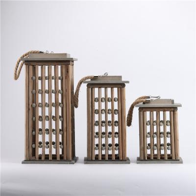 China Outdoor wooden wooden lantern for candles outdoor wooden lantern for sale