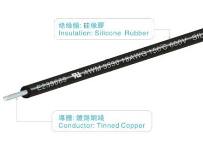 China 600V 150C Silicone Rubber Insulated Wire Cables UL3530 18AWG For Heater Industrial Power for sale