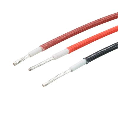 Cina Il vetro di fibra silicone del conduttore isolato dell'UL 3122 300V 200C di alta qualità ha intrecciato il giallo blu bianco nero del cavo in vendita