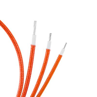 China Flame Retardant 12 Awg Silicone Rubber Glass Braid Wire UL3074 Customized Color for sale