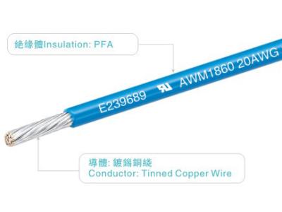 China Elektronische FEP Geïsoleerde Draad Ingeblikte Koperen geleider UL1592 voor Verlichting Te koop