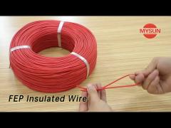 Electrical FEP Insulated Wire 600V 200C Temperature Non Braided Silicone