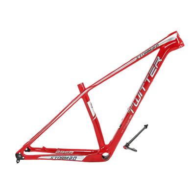 China Mountain Bikes Mountain Bike Frameset Carbon Fiber Through Axle Bicycle Frame 27.5 Lightweight Carbon 29er MTB Frame For Cycling for sale