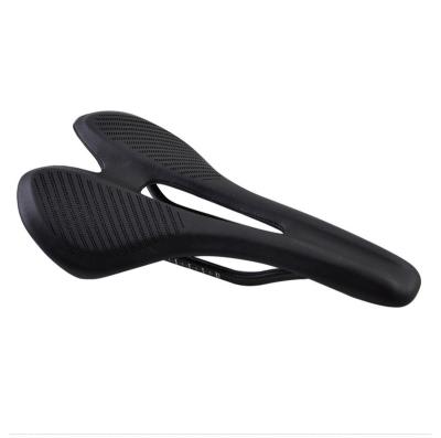 China EVA Mountain Bike Saddle Carbon Arc Road Bicycle Single Cavity Saddle Seat Leather Ultra Light Mountain Bike Saddle for sale