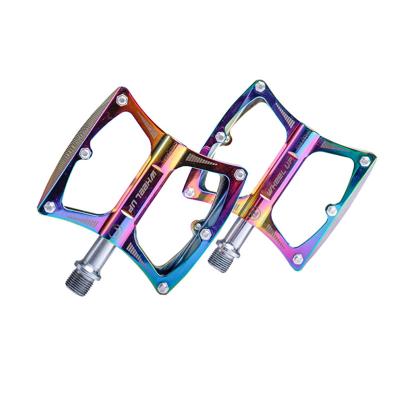 China Mountain Bikes Bicycle Pedals Colorful Non-slip Rainproof Mountain Road Bike Aluminum Alloy Bearing Pedals Bike Parts for sale