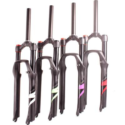 China Mountain Bikes MTB Air Suspension Fork Inclined Bike Fork 26/27.5/29 Aluminum Alloy Bicycle Fork For Mountain Bike for sale