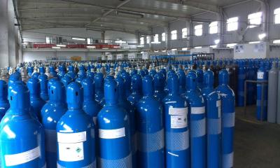 China Steel High Pressure 10L / 16L Industrial Compresses Gas Cylinder , Height 495-1000MM for sale