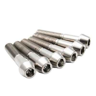 China Motorcycle Factory Price m8*100 Gr5 Hex Flange Bolt Titanium Bolt Screw Motorbike Motorcycle Cars High Quality Titanium Silver for sale