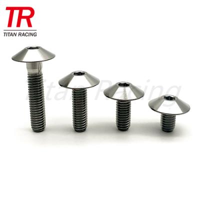 China Titanium Fairing Titanium Alloy Bolt Titanium Main Head M4/M5/M6/M8 Diameter for sale