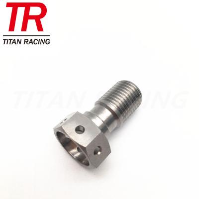 China Road Motorcycle Factory Price Sales Titanium Road Motorcycle Double Hex Head Banjo Bolt for sale