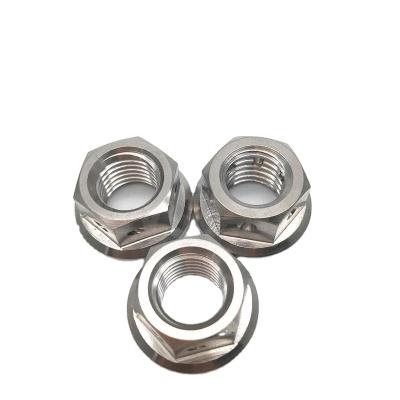 China High Quality Motorcycle Factory Cost Titanium Hex Flange Nut Tintanium Fasteners Motorcycle for sale