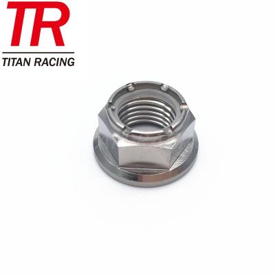 China Titanium Alloy GR5 Titanium Flanged Nylon Nut for sale