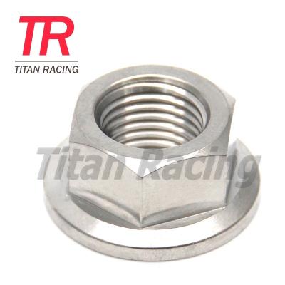 China Automotive industry factory price titanium titanium hex flange nut M5 M8 M10 gr5 for car for sale