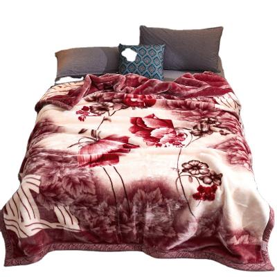 China Raschel Scalable Interlacing Queen Thick Blanket Size for sale