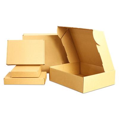 China Recycled Materials Express Wholesale E-commerce Solid Color Cowhide Packing Box Super Hard Airplane Box Cardboard Clothing Underwear Packing Box for sale