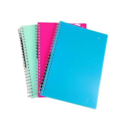 China Hardcover OEM Customization Paper Book School Notebook A5 Ordinary Simplicity Daily Planner Ring Spiral Binding Page Steel Notebook for sale