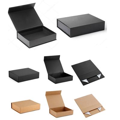 China Wholesale High Quality Handmade Recycled Materials Handmade Gift Box For Clothing Souvenir Magnetism Foldable Exquisite Gift Box for sale