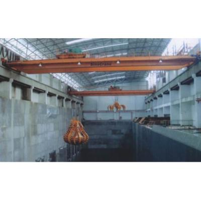 China Grab Bridge Crane With Winch Trolley For Waste Feeding , Handling , Stirring , Reclaiming for sale