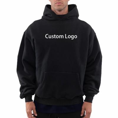 China Anti-pilling men high quality cotton thick heavy french terry pullover hoodie custom drop shoulder fleece oversized hoodie for sale