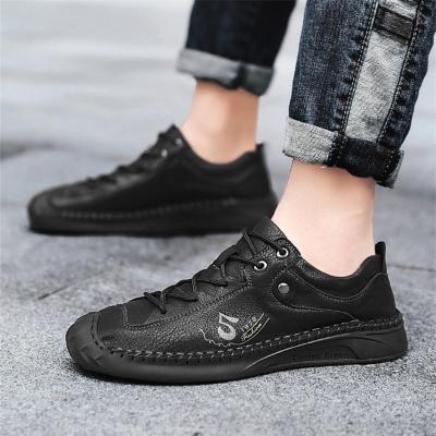 China Front Link Men's Shoes 2022 New Autumn Fashion Breathable Hand-stitched British Casual Sports Shoes Low Top for sale