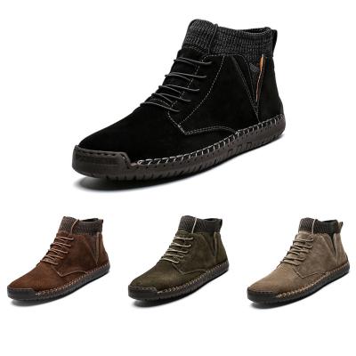 China Men's Autumn and Winter Men's Autumn Sports Boots Suede Men's New Machining Socks Motorcycle Leather Shoes for sale