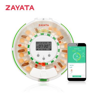 China Circular Pill Trays Smart WiFi Pill Dispenser With Alarm Reminder-Voice&Flashing Light&App Alert for sale