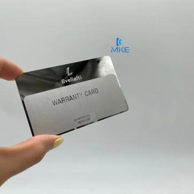 China Europe warranty 3d silver metal cards for sale