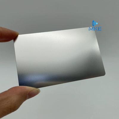 China Silver Europe Matte White Stainless Steel Business Metal Cards for sale