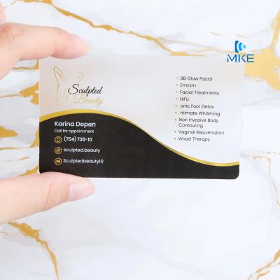 China Waterproof / Waterproof Plastic Clear Clear Business Card Print for sale