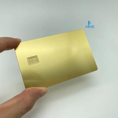 China blank europe metal credit cards with chip magnetric strip for sale