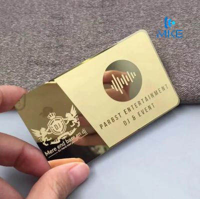 China Europe business nfc cards metal MIRROR engraved cards for sale