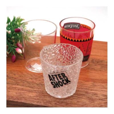 China Viable plastic fancy shot glass with kaleidoscope bottom 35ml for sale