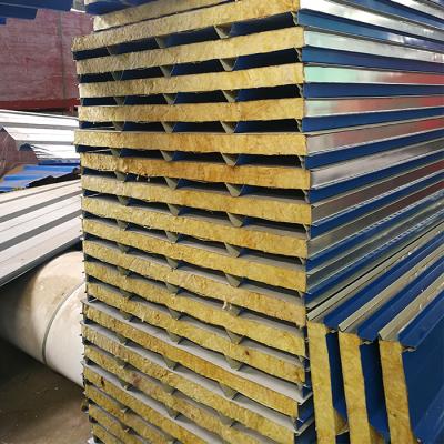 China Construction Rock Wool Insulated Sandwich Panels Building Plans Steel Frame Multi Storey Prefab Industrial Warehouse for sale