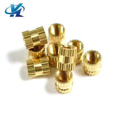 China China manufacturer threaded brass insert cnc nuts blind knurled nut m3 m4 m6 m8 m10 8mm 42mm round brass thread insert for sale