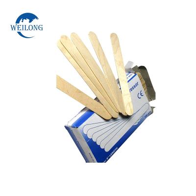 China Birchwood Wholesale Disposable Biodegradable Medical Natural Birch Wood Spatula for sale