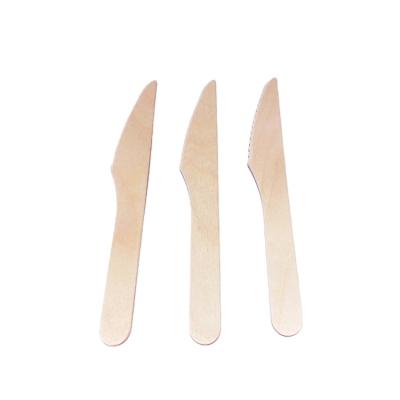 China Lovely Disposable Disposable Wooden Cake Spoon Dessert Knife Fork Dessert Spoon Eco-friendly Wooden Spoon for sale