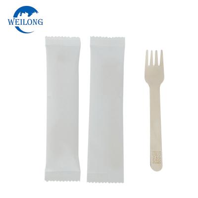 China Wooden Paper Wrapped Disposable Disposable Knife Fork Spoon Cutlery Set Factory Directly Sell for sale