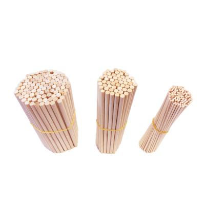 China Wooden Finger Rod Round Stick Factory Price of Viable Round Natural Birch Finger Stick Wooden for sale