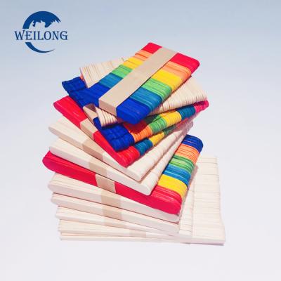 China Sustainable Disposable Wooden Popsicle High Quality Kid Toys Diy Craft Stick for sale