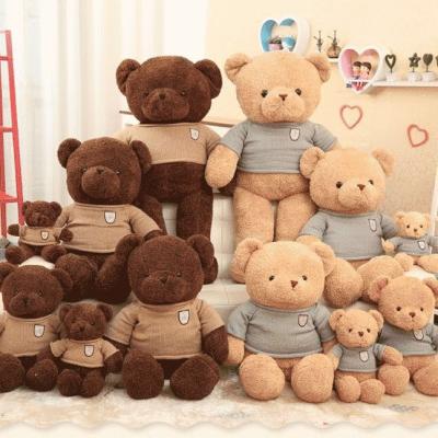 China 2020 eco-friendly cute teddy bear with lovely sweater teddy bear for sale